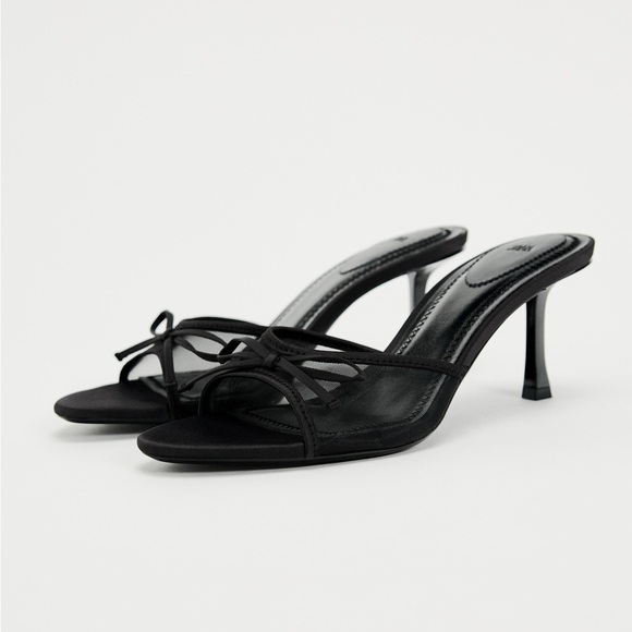 Zara mesh and bow sandals size37 - Picture 2 of 7